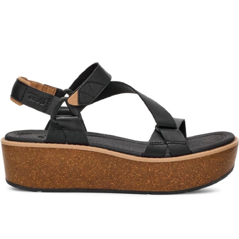 Teva Madera Wedge 1151015-BLK – Bequeme Damen Sandalen mit Keilabsatz